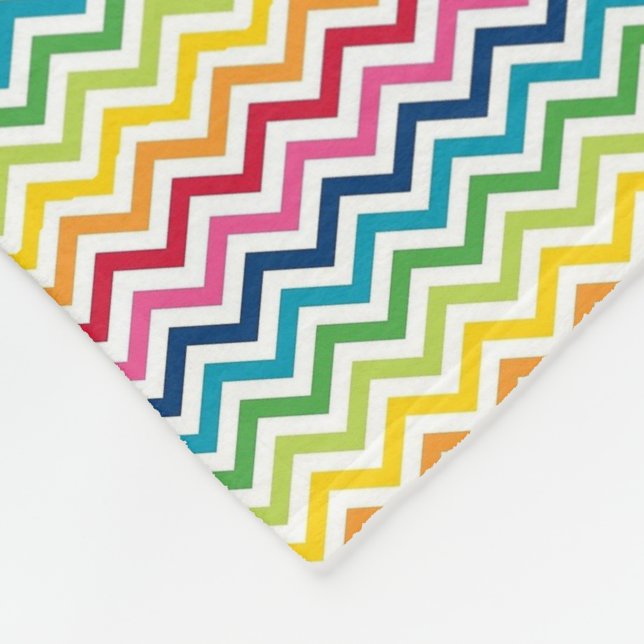 Fleece Blanket - flerfärgad Zigzag 3 (Hörn)