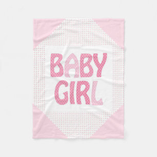 Fleece Blanket/Flicka/Rosa Polka dots