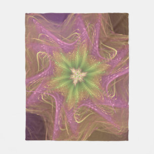 Fleece Blanket Fractal Light Lila Palette