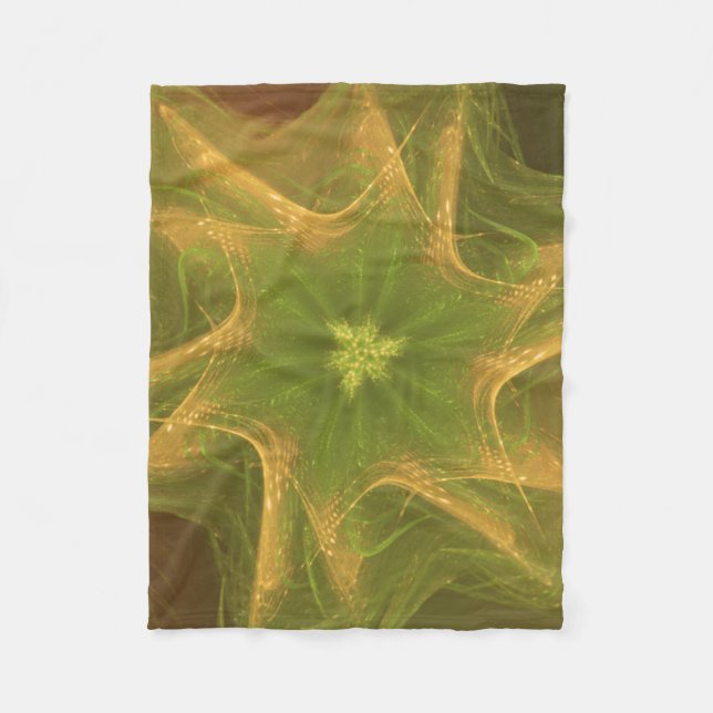 Fleece Blanket Fractal Ljust grönt Palette (Framsidan)