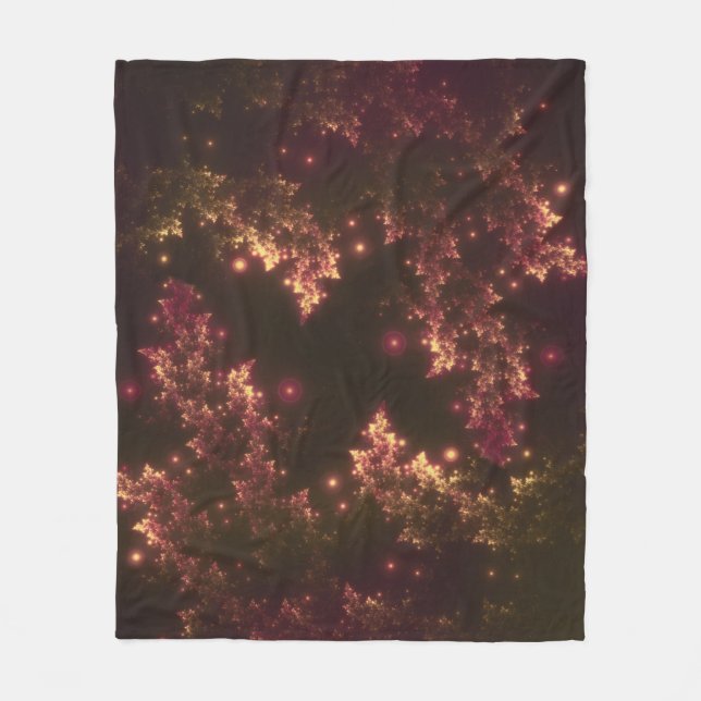 Fleece Blanket Fractal Löv Red Glow (Framsidan)