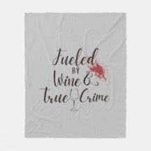 Fleece Blanket "Fueled by Vin and True Crime"