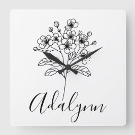 Fleece Blanket Fyrkantig Klocka