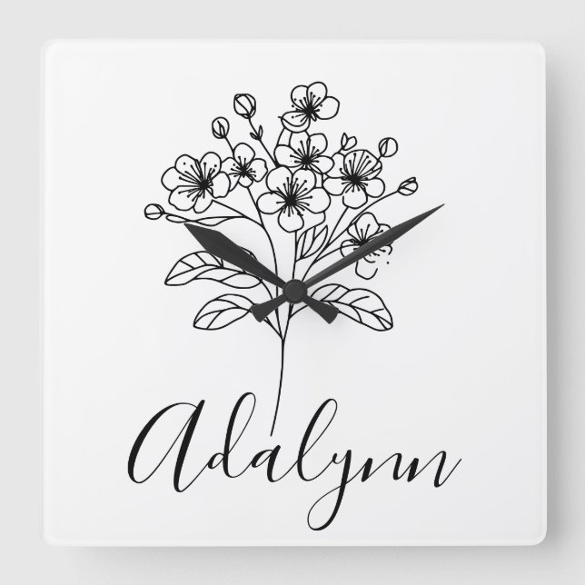 Fleece Blanket Fyrkantig Klocka (Framsida)