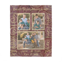 Fleece Blanket "Guld Burgundy Swirl" Photo Blanket
