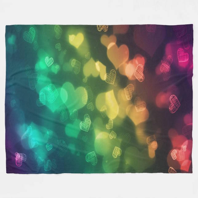 Fleece Blanket/Hearts (Framsidan (Horisontell))