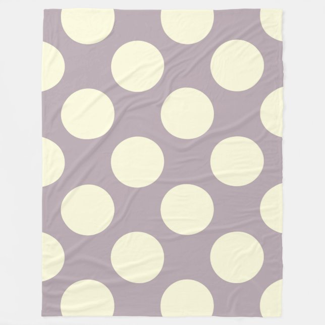 Fleece Blanket Large Circles Dots Lila Cream (Framsidan)