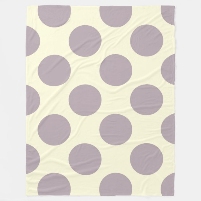 Fleece Blanket Large Circles Dots Lila Cream (Framsidan)