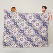 Fleece Blanket Lavender African Daisys