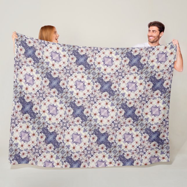 Fleece Blanket Lavender African Daisys (På plats)