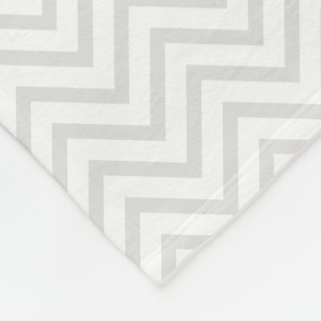 Fleece Blanket - Light Grått Zigzag (Hörn)