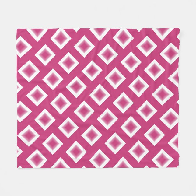 Fleece Blanket - Magenta Diamond Blocks (Framsidan (Horisontell))