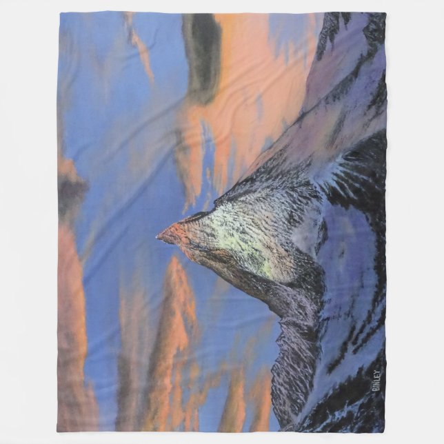 Fleece Blanket - "Matterhorn at Sunset" (Framsidan)