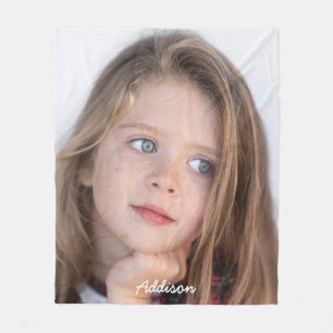 Fleece Blanket med cute Photo