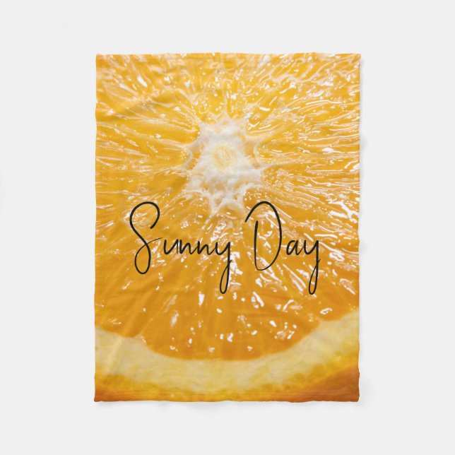 Fleece Blanket med klippt Orange (Framsidan)