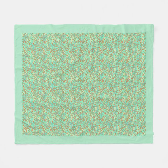 Fleece Blanket med Tropical Vatten Design (Framsidan (Horisontell))