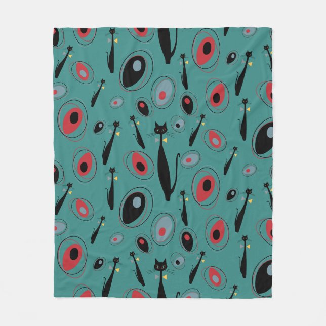 Fleece Blanket | Moderna nukleära nukleära katter (Framsidan)