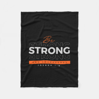 Fleece Blanket Motivational Bible Verse Joshua 1:9