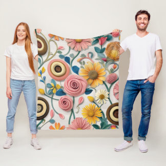 Fleece Blanket Nature's Perfekt Mönster: Sunflowe