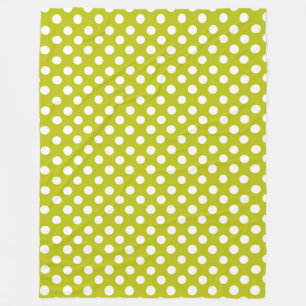 Fleece Blanket/Oliver with White Polka dots