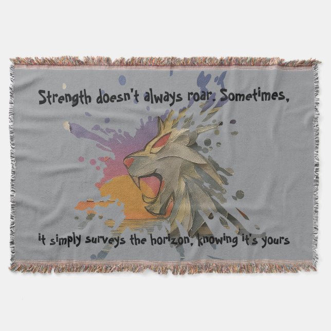 Fleece Blanket Papercut Lion & Sea Sunrise  Filt (Framsidan)