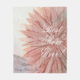 Fleece Blanket "Pinkish Flower" Personalize