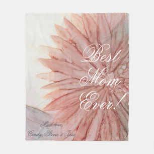 Fleece Blanket "Pinkish Flower" Personalize
