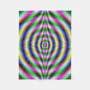 Fleece Blanket Psychedelic Neon Öga