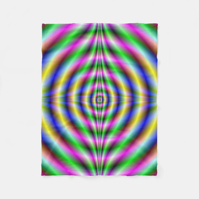 Fleece Blanket Psychedelic Neon Öga (Framsidan)