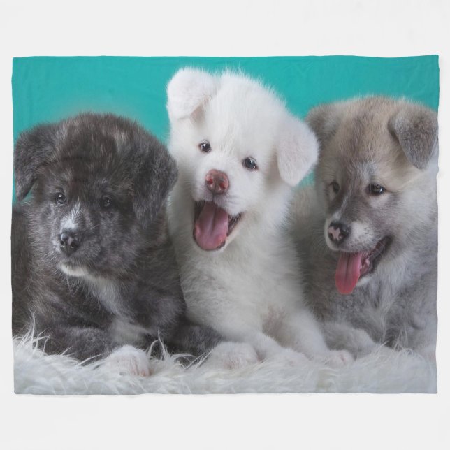 Fleece Blanket/Puppies (Framsidan (Horisontell))