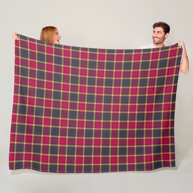 Fleece Blanket - Red and Gult Scottish Tartan (På plats)