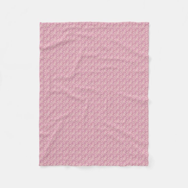 Fleece Blanket/Rosa Flowers (Framsidan)