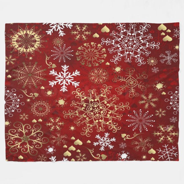 Fleece Blanket/Snöflingor (Framsidan (Horisontell))