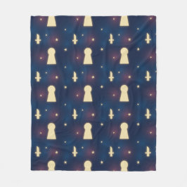Fleece Blanket Starry Night Knivar Keyhole Mönster