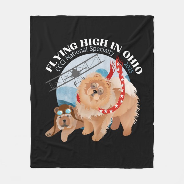 FLEECE BLANKET - SVART MED 2025 LOGOTYP (Framsidan)