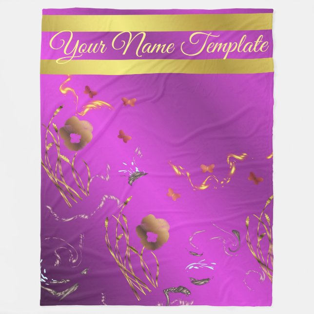 Fleece Blanket, temlate, blommigt helgdag, elegant (Framsidan)