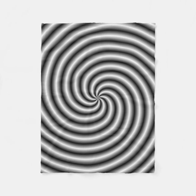 Fleece Blanket the Swirl in Black and White (Framsidan)