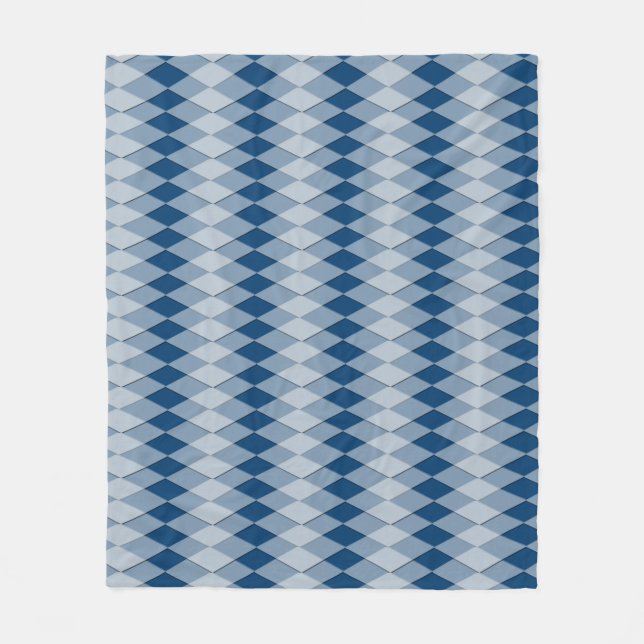 Fleece Blanket - Vågrät Argyle Mönster (Framsidan)
