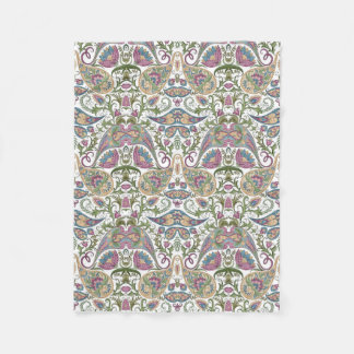 Fleece filt med paisley mönster