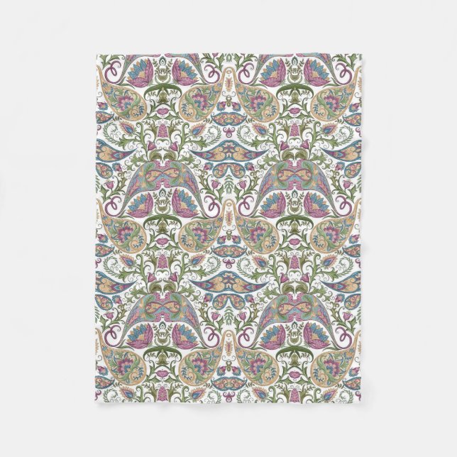 Fleece filt med paisley mönster (Framsidan)