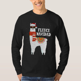 Fleece God Jul Lama Julpyjamas Llam T Shirt