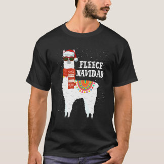 Fleece God Jul Lama Julpyjamas Llam T Shirt