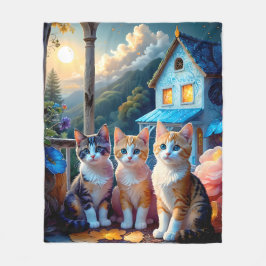 Fleece Kittens to cuddle Cuddle With Blanket