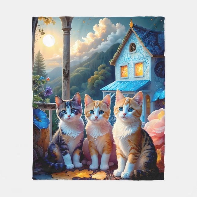 Fleece Kittens to cuddle Cuddle With Blanket (Framsidan)