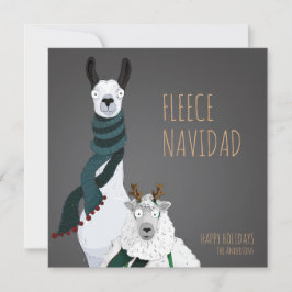 “Fleece Navidad” Chic Funny Quirky Pun Julkort