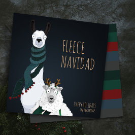 “Fleece Navidad” Festiv Rolig Chic Pannkalla Julkort