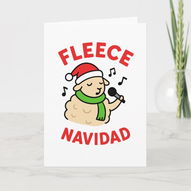 Fleece Navidad - Funny Christmas Card Helgkort (Framsida)
