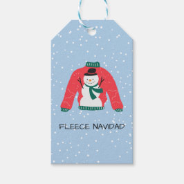 Fleece Navidad – Funny Christmas Sweater Design Presentetikett