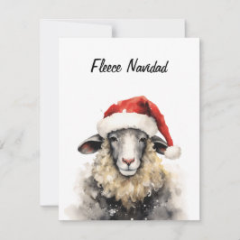 Fleece Navidad Jul Platt Kort
