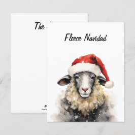 Fleece Navidad Jul Platt Kort